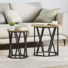 Image de vidaXL Table basse 2 pcs Chêne artisanal Bois d'ingénierie et acier