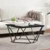 Image de vidaXL Table basse Chêne noir 80 x 80 x 45 cm