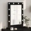 Image de vidaXL Miroir de vanité Rectangulaire Chêne noir 70 x 50 x 18 cm