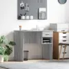 Image de vidaXL Bureau Gris Sonoma 90 x 49 x 75 cm Bois d'ingénierie