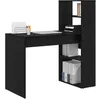 Image de vidaXL Bureau Chêne noir Bois d'ingénierie 113 x 54 x 120 cm | Look minimaliste et stylé pour les espaces d'aujourd'hui , Etagères intégrées pour garder tout en ordre et élégant ,