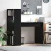 Image de vidaXL Bureau Chêne noir 113 x 54 x 120 cm Bois d'ingénierie