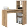 Image de vidaXL Bureau Chêne artisanal Bois d'ingénierie 113 x 54 x 120 cm | Style épuré qui s'intègre bien dans des espaces tendance, Plein d'options pour tout garder ordonné et stylé,