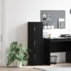 Image de vidaXL Haut Armoire Chêne noir 31.5 x 32 x 122.5 cm