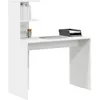 Image de vidaXL Bureau Blanc 102 x 50 x 124 cm Bois d'ingénierie | Un look moderne qui s'intègre parfaitement, Pratique si tu manques de place, MDF solide fait pour durer