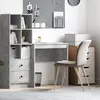 Image de vidaXL Bureau Gris béton 70 x 40 x 76 cm