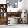 Image de vidaXL Bureau Chêne fumé 100 x 40 x 76 cm