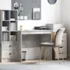 Image de vidaXL Bureau Gris béton 90 x 50 x 76 cm