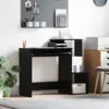 Image de vidaXL Bureau Chêne noir 106 x 41 x 88.5 cm Bois d'ingénierie