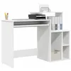 Image de vidaXL Bureau Blanc 120,5 x 44 x 88,5 cm Bois d'ingénierie | Fini blanc moderne qui s'intègre bien dans n'importe quel décor,