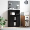 Image de vidaXL Bureau Chêne noir 71.5 x 31.5 x 106.5 cm Bois d'ingénierie