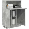 Image de vidaXL Bureau Gris béton 71.5 x 31.5 x 106.5 cm Bois d'ingénierie, Bureau moderne pour la maison, design compact, table d'écriture robuste, étagères de rangement, style minimaliste