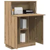 Image de vidaXL Bureau Chêne artisanal 71.5 x 31.5 x 106.5 cm Bois d'ingénierie, Bureau moderne pour la maison, design compact, table d'écriture robuste, étagères de rangement, style minimaliste