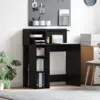 Image de vidaXL Bureau Chêne noir 90 x 48 x 101,5 cm Bois d'ingénierie