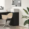 Image de vidaXL Buffet avec tiroir Chêne noir 38 x 34 x 75 cm