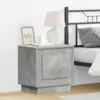 Image de vidaXL Cabinet de chevet 2 pc Gris béton 44 x 34,5 x 45 cm