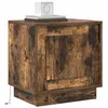 Image de vidaXL Nachtkastje 2 st Rook Eiken 44 x 34,5 x 45 cm Bewerkt hout