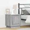 Image de vidaXL Cabinet de chevet Gris 44 x 34,5 x 45 cm Bois d'ingénierie