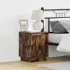 Image de vidaXL Cabinet de chevet avec 2 pcs Chêne fumé 39 x 34.5 x 50 cm