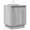 Image de vidaXL Cabinet de chevet 2 pc Gris 39 x 34,5 x 50 cm Bois d'ingénierie