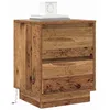 Image de vidaXL Nachtkastje 2 st Oudhout 39 x 34,5 x 50 cm Bewerkt hout