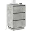Image de vidaXL Cabinet de chevet Gris béton 39 x 34,5 x 65 cm