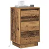 Image de vidaXL Nachtkastje Oudhout 39 x 34,5 x 65 cm Bewerkt hout
