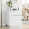 Image de vidaXL Cabinet de chevet Blanc 71 x 34,5 x 75 cm Bois d'ingénierie