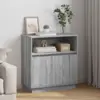 Image de vidaXL Buffet LED Gris Sonoma 71 x 34,5 x 75 cm Bois d'ingénierie