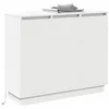Image de vidaXL Buffet LED Blanc 90 x 32 x 75 cm Bois d'ingénierie