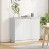 Image de vidaXL Buffet LED Blanc 90 x 32 x 75 cm Bois d'ingénierie