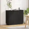 Image de vidaXL Buffet LED Chêne noir 90 x 32 x 75 cm Bois d'ingénierie
