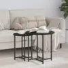Image de vidaXL Ensemble de tables d'appoint 2 pc Chêne noir 50 x 50 x 50 cm