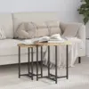 Image de vidaXL Ensemble de tables d'appoint 2 pcs Chêne artisanal et noir