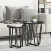 Image de vidaXL Ensemble de tables d'appoint 2 pcs Chêne noir