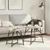 Image de vidaXL Ensemble de tables d'appoint 2 pcs Chêne Sonoma et noir