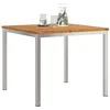 Image de vidaXL Tableàmanger Marron 90 x 90 x 75 cm Bois d'Acacia Massif, Table à manger moderne en bois pour jardin et terrasse, mobilier extérieur solide, parfait pour les repas en famille