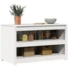 Image de vidaXL Armoire de cuisine MEPPEL Blanc 106 x 55 x 64 cm Pin massif