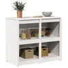Image de vidaXL Armoire de cuisine MEPPEL Blanc chaud 106 x 55 x 92 cm