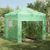 Image de vidaXL Serre avec cadre pop-up avec toit Vert 290 x 290 x 315 cm Fer
