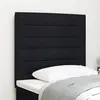 Image de vidaXL Tête de lit Noir tissu