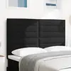 Image de vidaXL Tête de lit Noir tissu