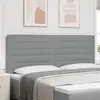 Image de vidaXL Tête de lit Gris clair 200 cm tissu