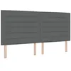 Image de vidaXL Tête de lit Gris foncé tissu