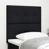 Image de vidaXL Tête de lit réglable en hauteur Noir 80 cm tissu