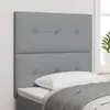 Image de vidaXL Tête de lit réglable en hauteur Gris clair 90 cm tissu