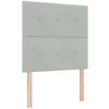 Image de vidaXL Tête de lit Gris clair 100 cm Velours