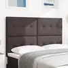Image de vidaXL Tête de lit réglable en hauteur Marron foncé 144 cm tissu