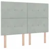Image de vidaXL Tête de lit Gris clair 144 cm Velours, Décor moderne chambre, tête de lit en velours stylée, design minimaliste, panneau rembourré résistant