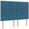 Image de vidaXL Tête de lit Bleu foncé 160 cm Velours
